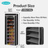 Kennkari 9 20-pair Tier Shoe Rack with Dustproof Cover, Free Standing Shoes Organizer, Narrow Shoe Storage Rack