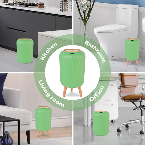 Pukomc Smart Sensor Wastebasket, Convenient and Hygienic Easy to Use, Technology Sensor Waterproof Wastebasket Plastic