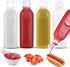 Zlxtxpor Condiment Squeeze Bottles, BPA-free, Bottles for Sauces, Olive Oil Dispenser, Ketchup 4-Pack