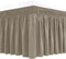 Biscaynebay Wrap Around Bed Skirts for Full & Full XL Beds, 15" Drop, Taupe
