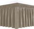 Biscaynebay Wrap Around Bed Skirts for Full & Full XL Beds, 15" Drop, Taupe