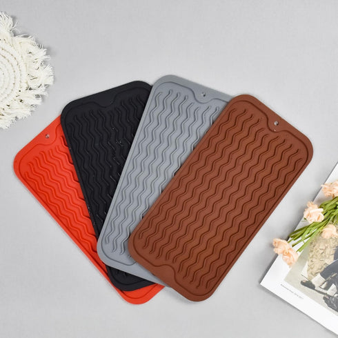 Silicone Dish Drying Mat, Large Non-Slip Heat-resistant Dish Drainer for Kitchen Counter, Sink, Refrigerator or Drawer