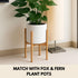 8 12 Inch 8, 9, 10, 11 12 Inch Fox & Fern Adjustable Plant Stand Indoor to Mid Century Bamboo Plant Stand