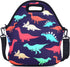 Violet Mist Neoprene Lunch Bag | Reusable Insulated Box with Adjustable Shoulder Strap for Men and Women, Dinosaur 2