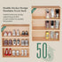 SummerVines 10 Pack 50% Closet 10 Pack) Clear Shoe Slot Organizer, Shoe Stacker Organizer Holders for A Pair of Shoes