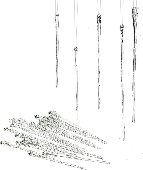 Department 56 Christmas Basics Glass Icicles Ornament Set, Clear, Various Sizes