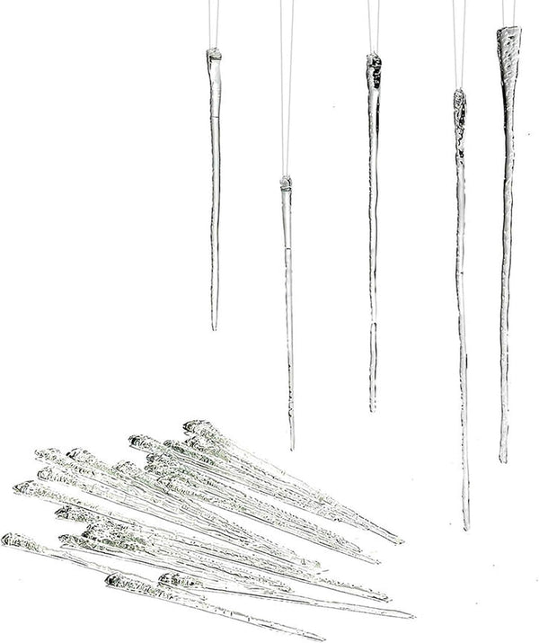 Department 56 Christmas Basics Glass Icicles Ornament Set, Clear, Various Sizes