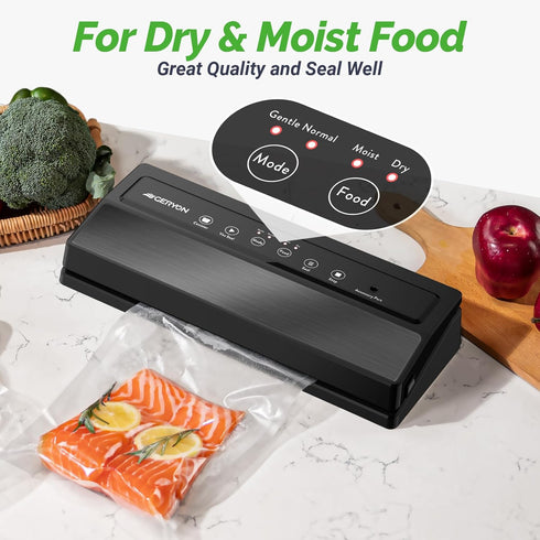 GERYON Vacuum Sealer Machine, Food Vacuum Sealer with Powerful Suction, Easy to Use, Starter Kits Included
