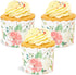 Sparkle and Bash 50 Pack Floral Cupcake Wrappers, Watercolor Flower Paper Baking Cups for Parties