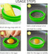 YOLCAR Set, 4Pack Egg Ring Silicone Egg Ring Molds, Fried Egg Rings and Non-stick Egg Cooker Ring, Multicolor
