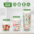 3Pack Hoa Kinh Glass Overnight Oats Jars with Lids, Leak Proof Small Stackable Glass Jar Kitchen Canisters