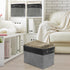 Sorbus Fabric Storage Cubes 15 Inch - Big Sturdy Collapsible Canvas Storage Bins with Dual Handles - 3 Pack | Grey/Tan
