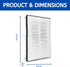 Nispira Replacement HEPA Filter for Air Purifier, Compatible with Vornado Models AC300, AC350, AC500, AC550, 2 Packs