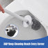 2 Pack Set Toilet Brush and Holder with Plunger, Crevice Cleaning Brush for Deep Cleaning, Space Saving Storage