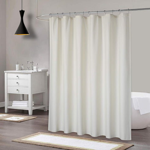 72x84 Inches CAROMIO Soft Microfiber Fabric Shower Curtain or Liner for Bathroom, Decorative Embossed Pattern, Water