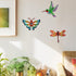 Yonivexis Hummingbird Butterfly Dragonfly Metal Wall Art Decor, Outdoor Hanging Decorations for Garden, Living Room,