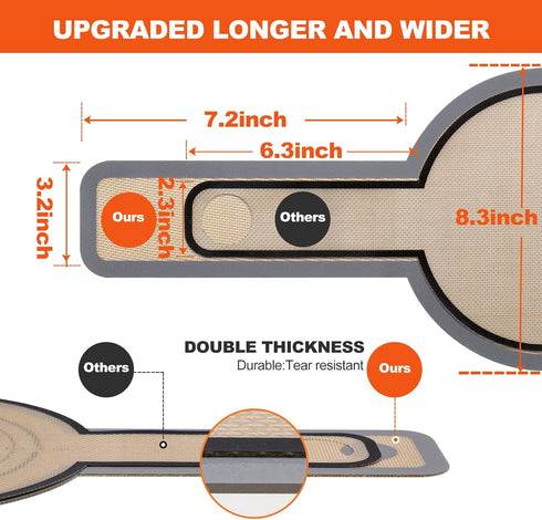 Silicone Bread Sling Dutch Oven - Best Japan Silicone. Non-Stick & Easy Clean Reusable Silicone Bread Baking Mat. With Extra Long Handles Bread Baking Sheet Liner, 1 Grey pcs for Transferable Dough by Angadona