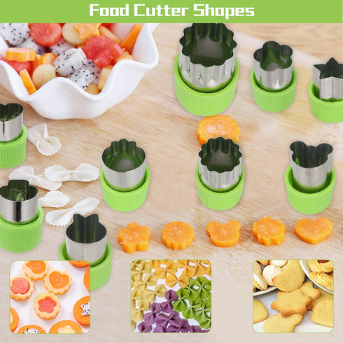 14 Pack Melon Baller Scoop Set, 4 in 1 Stainless Steel Fruit Tool Set for Fruit Slicer, Vegetable Cutter