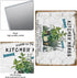 Kitchen Herbs Farm To Table 100% Organic Vintage Metal Tin Sign, Funny Garden Poster 8x12 Inch