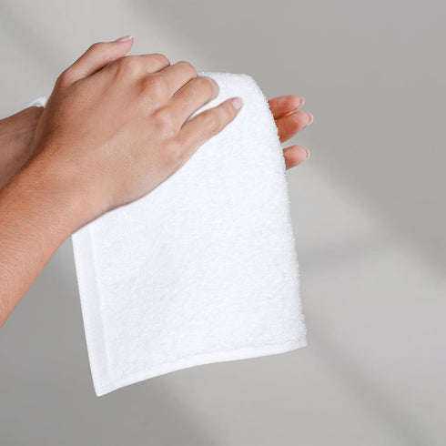 12 12 24-Pack Amazon Basics Fast Drying Cotton Washcloths for Bathroom, Machine Washable, Soft and Highly Absorbent, x