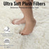5Ft, PAGISOFE Cream White Round Rugs Fluffy Shaggy Ivory Carpets, Rugs for Girls Boys Baby Kids Bedroom, Indoor Furry