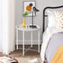 1 VECELO Side/End Table, Folding Round Metal Anti-Rust and Waterproof Outdoor or Indoor Tray for Living Room Bedroom
