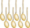 Stainless Steel Serving Spoons, Large Gold Serving Spoons Set of 8 for Catering