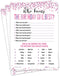 30 Who Knows The Birthday Girl Best Game Cards for Child or Teen Party Supplies