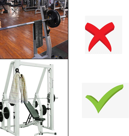 MINI Magnetic Towel Hook Hanger Rack by YYST for Kitchen, Sports, Hand Gym - Holds up to 0.5 Lb - No Towels Included (1)