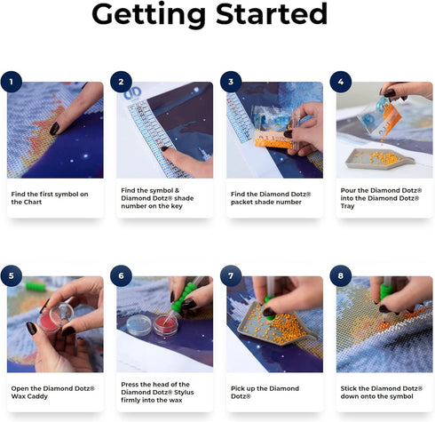 DIAMOND DOTZ Starry Night (Van Gogh) Diamond Painting Kits for Adults - Relaxing Creative Craft Kit with Dotz Gems