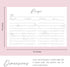 Recipe Cards 4x6 Set of 50 Floral Recipe Cards - Thick Pure White Cardstock for Bridal Showers and Weddings