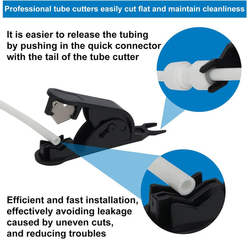 Refrigerator Water Line Kit, 1/4 Compression Ice Maker Installation Kit, 25ft 1/4" OD Tubing with Quick Connect for