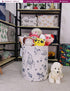 Laundry Hamper Large Canvas Fabric, Lightweight Storage Basket for Toys and Dirty Clothes (Spaceships)