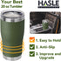 HASLE OUTFITTERS 20 oz Bulk Tumbler, Stainless Steel with Lid, Vacuum Insulated Double Wall Powder Coated, Army Green