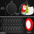 42 Pieces Round Acrylic Christmas Ornaments with Red Ribbon, DIY Blank Transparent Circle Discs for Decoration