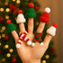 Bonviv 30 Set Pcs Mini Christmas Hats and Scarf Small Santa Hats for Crafts, Mini Santa Hats for Dolls, Mini Snowman