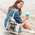 CSHVJ Funny Raccoon Tote Bag Cute Frogs Western Stuff Raccoon Frog Gifts for Women Friend Reusable Grocery Bags