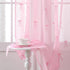 Tegeme 2 Panels Pink Bow Sheer Curtains 84 Inches Long Embroidered Voile Curtains
