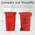 Wiosi Mini Garbage Trash Pen Holder, Tiny Recycle Bin for Desk, Red & Yellow, Pack of 2, Ideal for Student Work