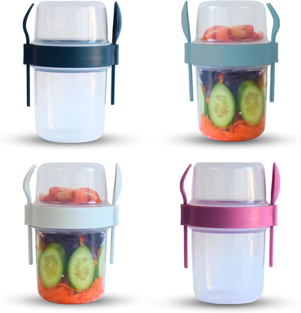 salda 4 Pack 22 oz Breakfast On the Go Cups, Take and