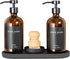 Ronasip Set of 5 Kitchen Soap Dispenser Set 16 Oz Glass Hand Dish