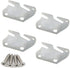 Bitray Wood Bed Plates, 4pcs Wood Bed Rail Hook Plates for Bed Frame Bracket Headboard Footboard Replacement