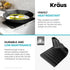 Kraus Self-Draining Silicone Dish Drying Mat, Trivet for Kitchen Counter in Dark Blue, KDM-10DB