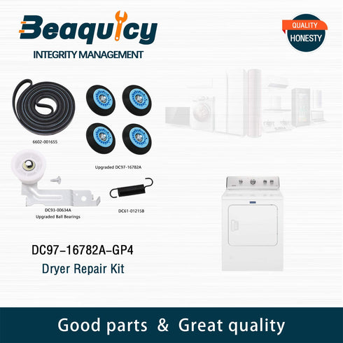 2024 Upgraded Dryer Repair Kit for Samsung Dryer Includes Roller, Belt, Idler Pulley, Spring Replacement