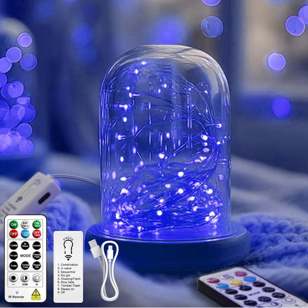 ZSJWL 6 Pack Rechargeable Fairy Lights with Remote & DIY Timer, 7Ft