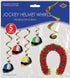 Beistle 5-Piece Derby Day Whirls - Horse Racing Game Supplies and Party Decorations, Jockey Party Accessories, 3'1"