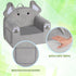1-6, ALIMORDEN Animal Kids Chair, Toddler Sofa for Ages Sherpa Kids Lounge Chair with Carry Handle, Washable Cover