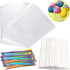Big Size Lollipop Cake Pop Treat Bag Set, 100pcs Parcel Bags, 100pcs Papery Treat Sticks, 100pcs Metallic Twist Ties