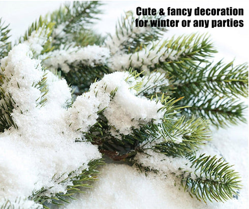 Artificial Snow, 8 Liters, 9.2 oz, Plastic Snow for Decoration and Handcraft