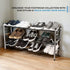 Adjustable Expandable Shoe Rack Storage Organizer, Large Free Standing Closet Shelf for Bedroom, 3 Tier